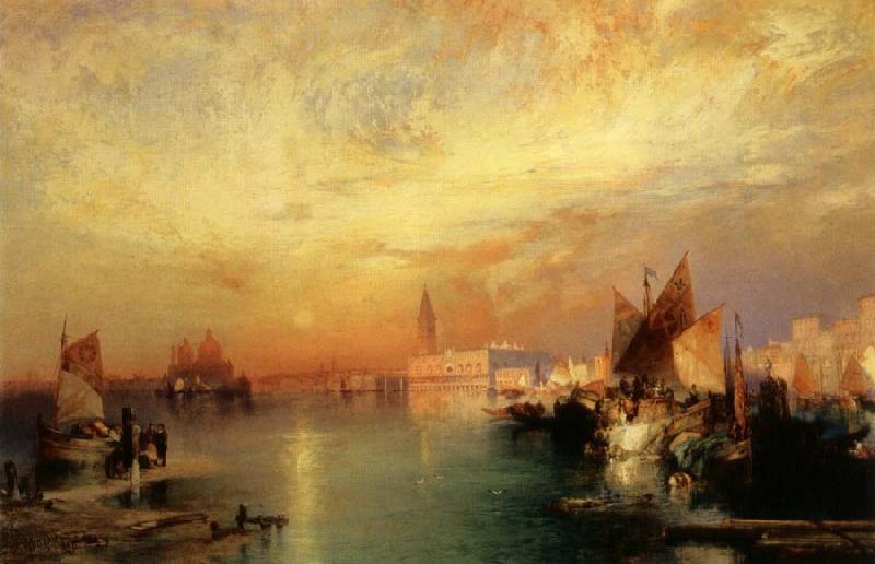 Moran, Thomas Sunset Venice oil painting picture